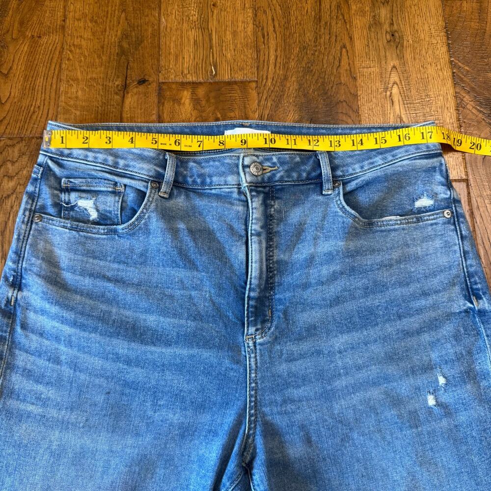 Ann Taylor Loft The Curvy Skinny Jeans Size 32/14 Medium Wash 27" Raw Hem - Picture 3 of 8